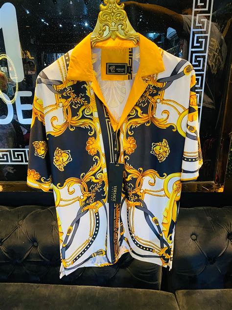 versace v17 mens downvest veste|Versace shirts for men.